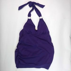 A Pea In The Pod M Deep Purple Swim Tankini Top